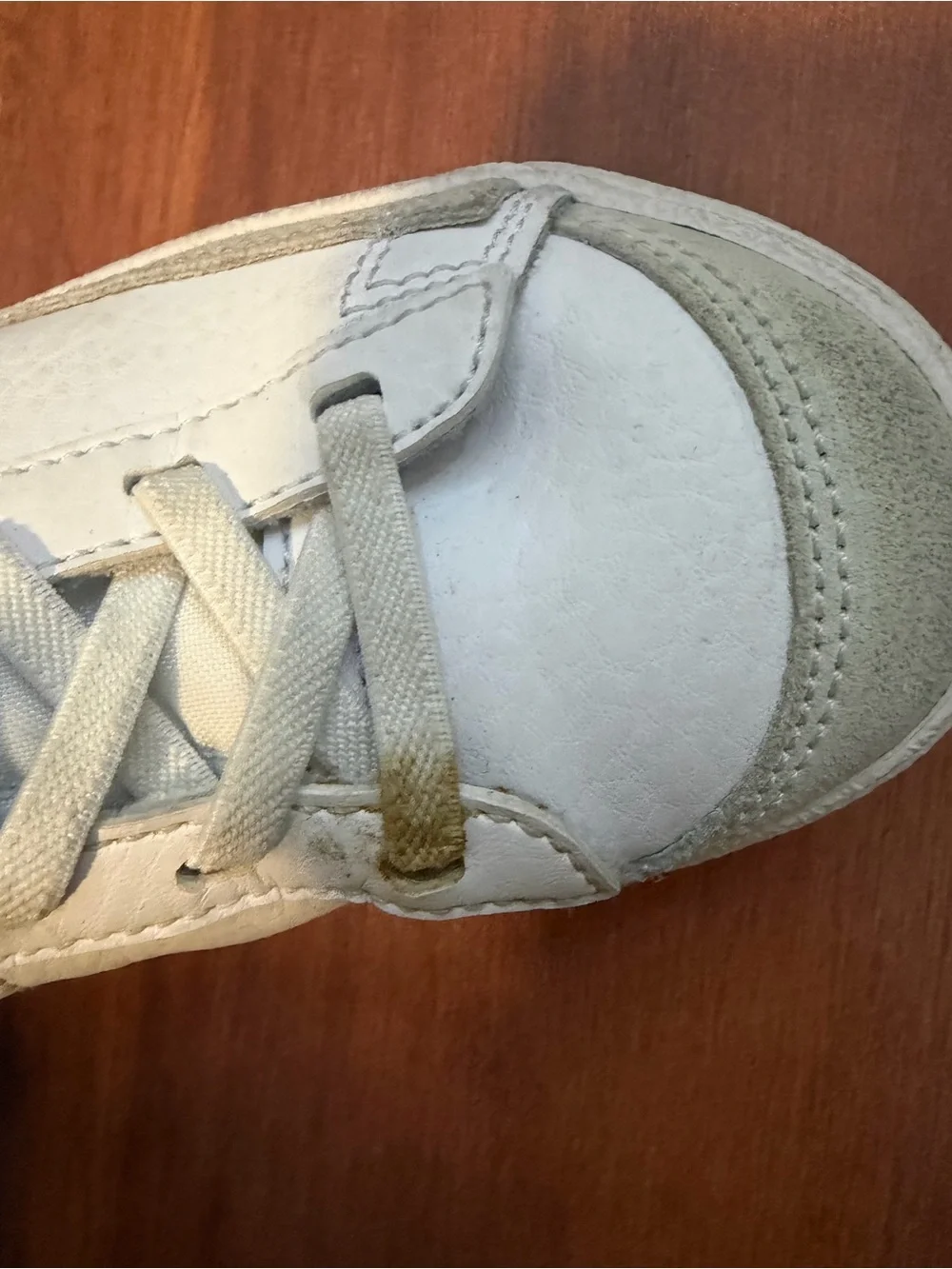 Kids High-Top Sneakers in Cream with Black Swoosh